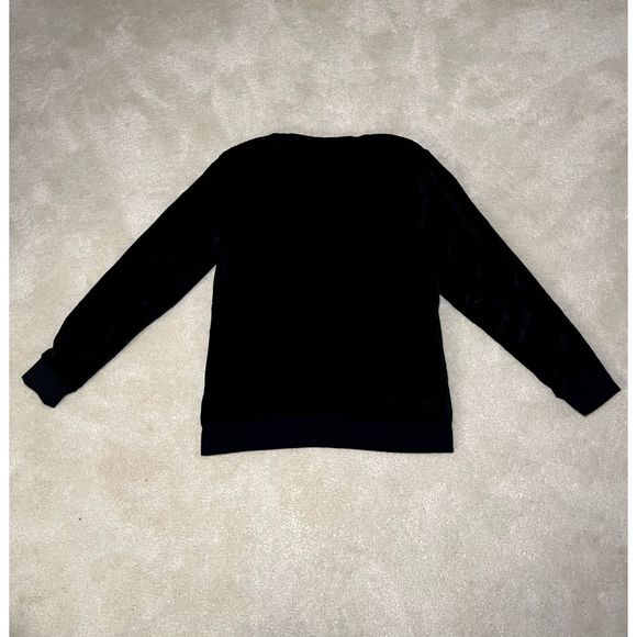 Disney Parks Velour Mickey Mouse Black Pullover Sweatshirt | Medium - Picture 2 of 5